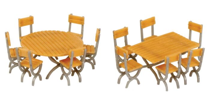 Walthers SceneMaster 4191 - HO Tables and Chairs (14pcs)