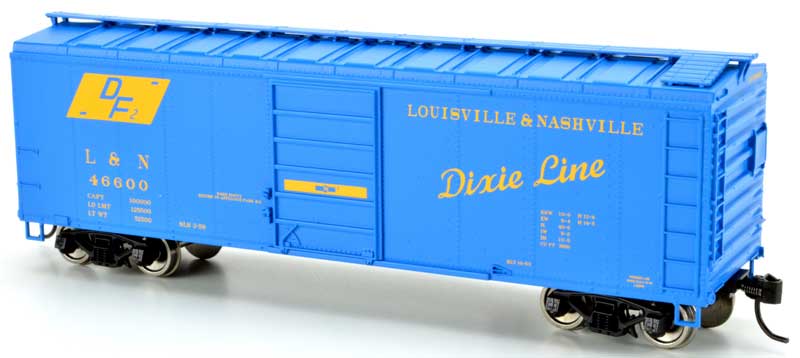 Bowser 42440 HO 40Ft Steel Side Box Car (DF2 Dixie Line Blt 10-53) -Ready to Roll- L&N #46600