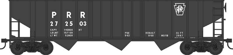 Bowser 42954 - HO 70 Ton 13 Panel 3-Bay Hopper Car - Pennsylvania (H37B Simplified) #272624