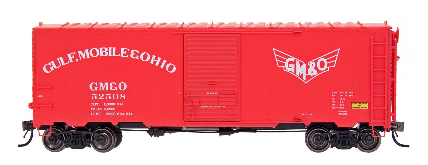 Intermountain 45828-10 HO Scale - 10Ft 6In Modified 1937 AAR Boxcar - Gulf, Mobile & Ohio #52567