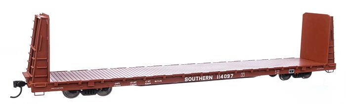 Walthers Mainline 50612 - HO RTR 68Ft Bulkhead Flatcar - Southern Railway #114097