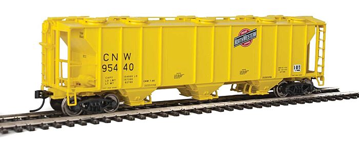 Walthers Mainline 7019 HO RTR - 50ft Pullman Standard PS-2 2893 3 Bay Covered Hopper- Chicago and Northwestern #95466