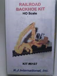 N.J International  Inc Railroad Backhoe Kit HO scale 