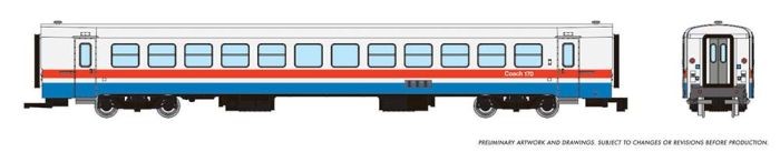 Rapido 525101 - N Scale RTL Turboliner Coach - Amtrak (Phase III Early) #182