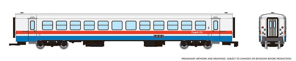 Rapido 525102 - N Scale RTL Turboliner Coach - Amtrak (Phase III Early) #184
