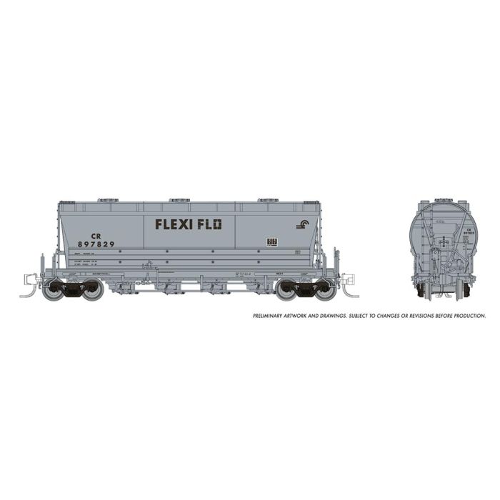 Rapido 533006 - N Scale Flexi Flo Hopper (Late) - Conrail (Flexi Flo Hopper Repaint) - 6-pack