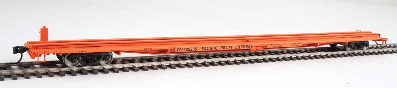 Walthers Mainline 5526 - HO 85ft General American G85 Flatcar - Pacific Fruit Express #835299