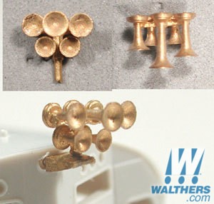 Cal Scale 585 HO - Air Horns (Unpainted Brass Casting) - Nathan 5-Chime K5h (BC Rail Diesels)