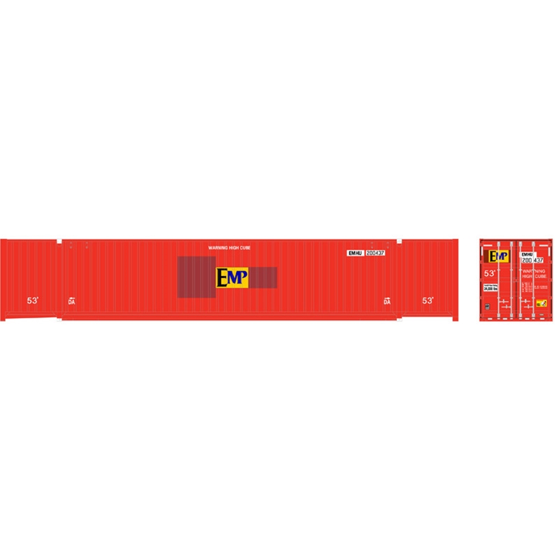 Atlas 50005948 - N Scale 53Ft Containers - EMP (EX-HUB) Set #1 (3 pkg) 