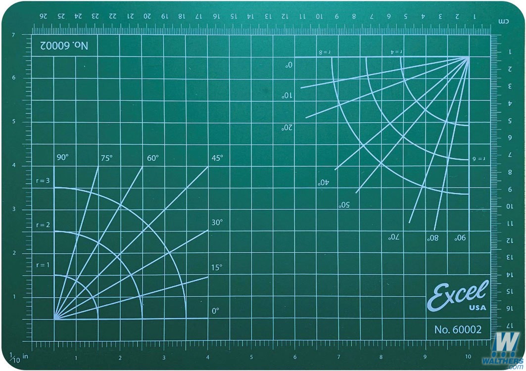 Excel Hobby Blades 60000 - Self Healing Cutting Mat - Green - 5.5In x 9In, 14cm x 22.9cm 