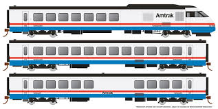Rapido 25004 - HO Rohr Turboliner - DC/ Silent - Amtrak Phase 3 (late) - set #4
