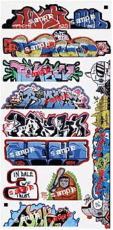 Blair Line 1263 - N Scale Modern Tagger Graffiti Decals - Set #14 (10pcs)