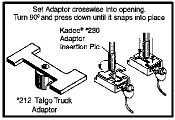 Kadee 212 Coupler Conversion Kit Talgo Truck Adaptor - 24 per package