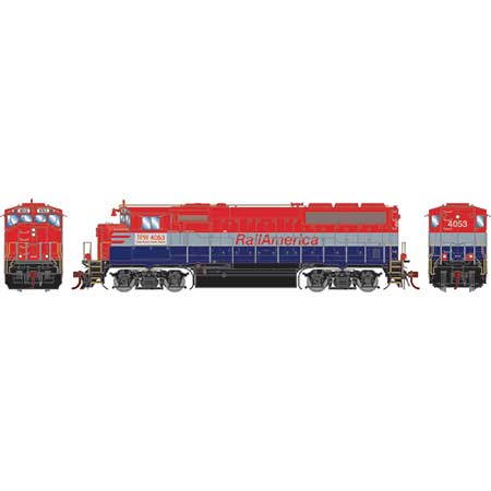 Athearn Genesis G65188 - HO GP40-2L Diesel - DCC & Sound - Rail America/TP&W #4053