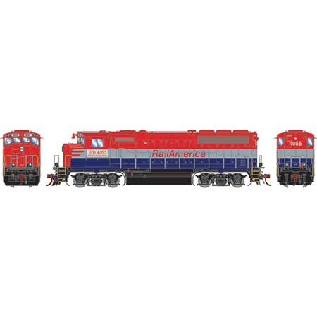 Athearn Genesis G65189 - HO GP40-2L Diesel - DCC & Sound - Rail America/TP&W #4055