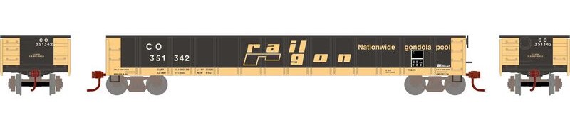 Athearn 6621 - N Scale 52Ft Mill Gondola - C&O Railgon #351342