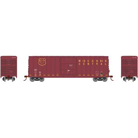 Athearn Roundhouse 2133 HO - 50ft Ext Post High Cube Plug Door Box - Wisconsin Central #1744