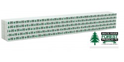 Walthers SceneMaster 3168 - HO Wrapped Lumber Load for 72ft Centerbeam Flatcar - White River Forest Products