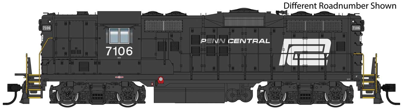 WalthersProto 49707 HO - EMD GP9 Phase II, High Short Hood - Standard DC - Penn Central #7110