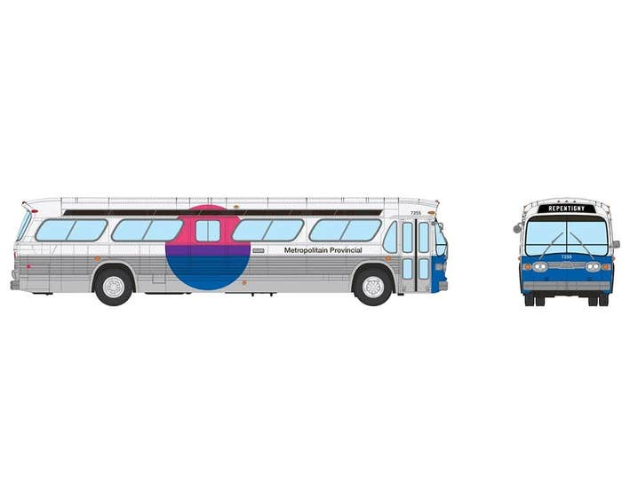 Rapido 753121- HO New Look Bus - Metropolitan Provincial (Montreal) - Repentigny- Deluxe #7255