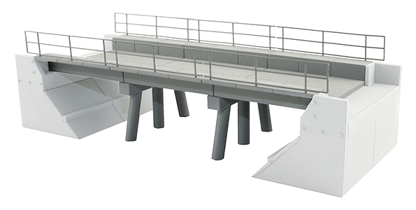 BLMA Models 4390 HO Concrete Segmental Bridge Set A, Plastic Kit