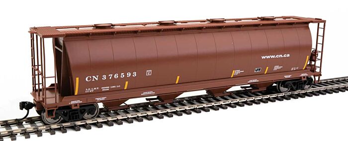 Walthers Mainline 7839 - HO 59Ft Cylindrical Hopper - RTR - Canadian National #376593