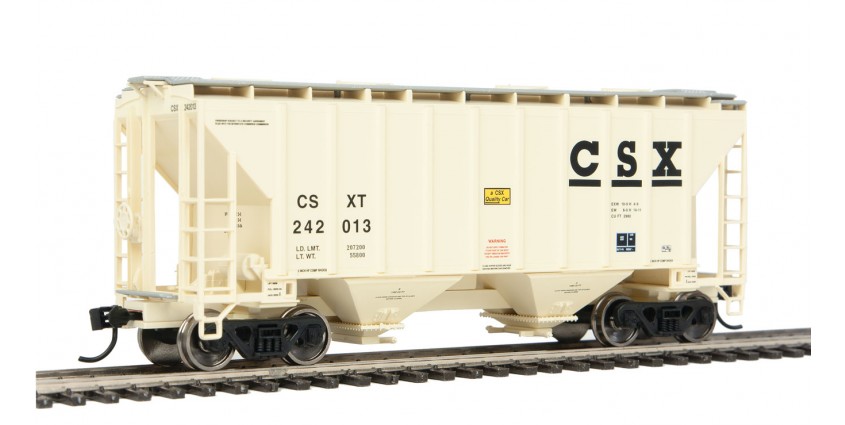 Walthers Mainline 7960 - HO RTR 37ft 2980 Cubic-Foot 2-Bay Covered Hopper - CSX #242046
