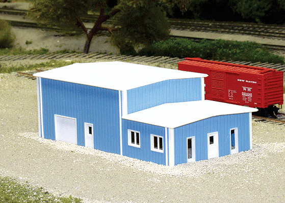 Pikestuff 8017 - N Office & Warehouse (Scale: 30 x 60ft) - Blue