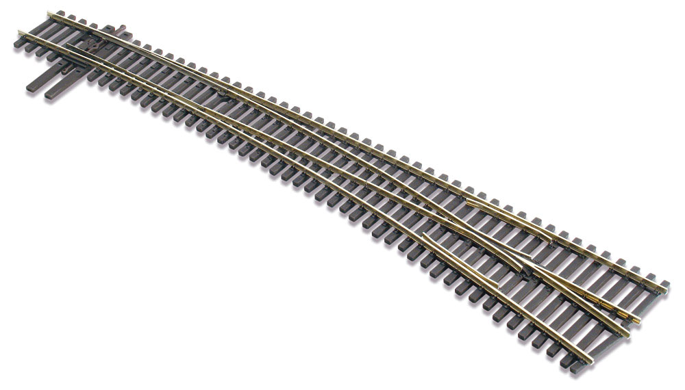 Peco Code 83 SL E 8376 HO Streamline #7 Electrofrog Turnout - Nickel Silver Right Hand Curved Track