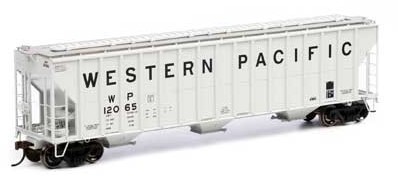 Athearn 81574 - HO RTR FMC 3-Bay 4700 Covered Hopper - Western Pacific #12065