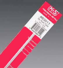 K&S Engineering 83011 All Scale - 1/8 inch OD Square Aluminum Tube - 0.014inch Thick x 12inch Long
