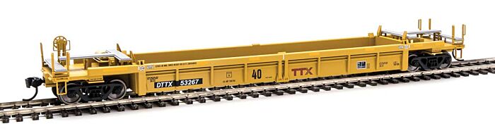 Walthers Mainline 8406 - HO RTR Thrall Rebuilt 40Ft Well Car - Trailer-Train (DTTX - Maroon Logo) #53267