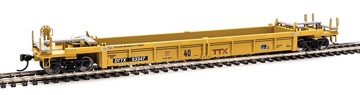 Walthers Mainline 8407 - HO RTR Thrall Rebuilt 40Ft Well Car - Trailer-Train (DTTX - Maroon Logo) #53347