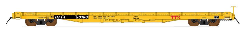 Intermountain 46423-02 HO 60ft Wood Deck Flat Car - Trailer Train HTTX- New Logo Patch #93113
