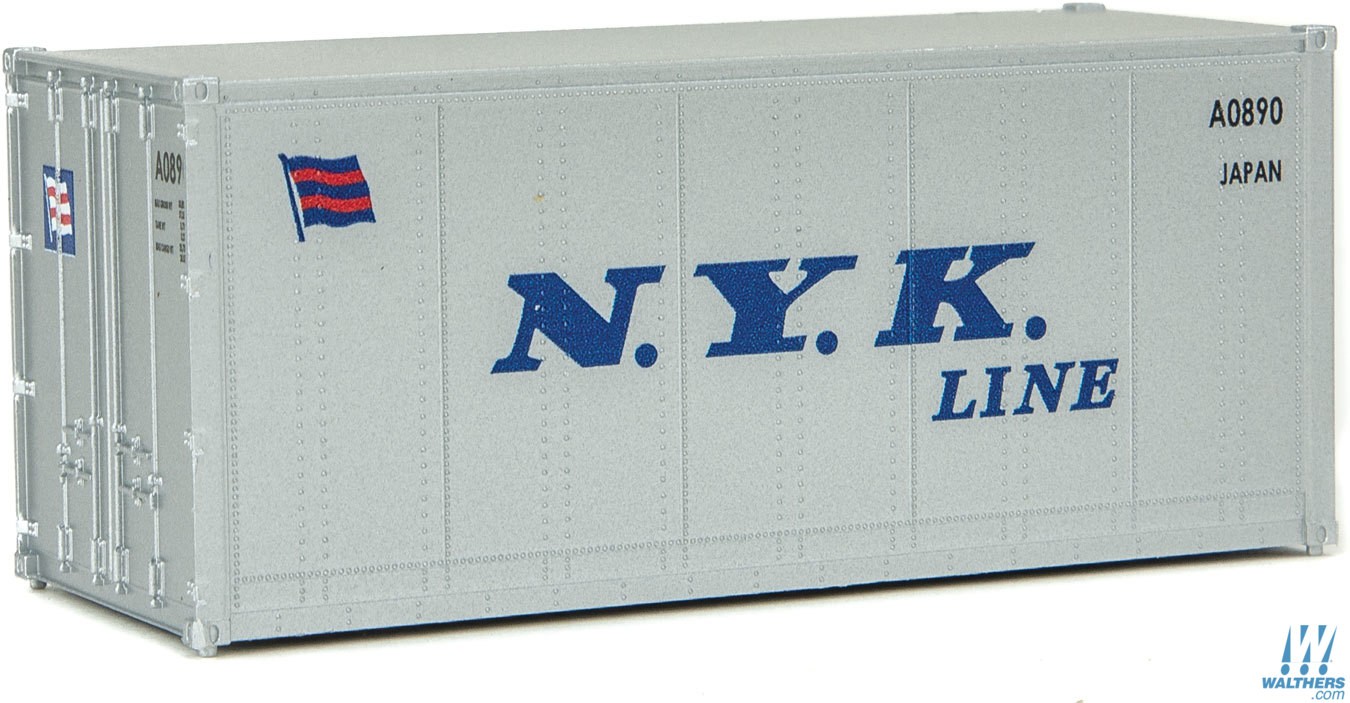 Walthers SceneMaster 8655 HO - 20ft Smooth-Side Container - NYK Line #A0890