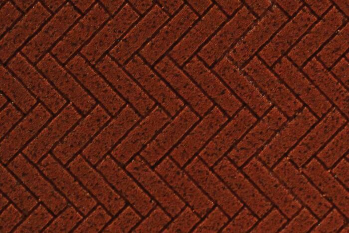 Chooch 8665 - HO/S/O Flexible Herringbone Dark Red Brick Sheet (2-Pack) - Large