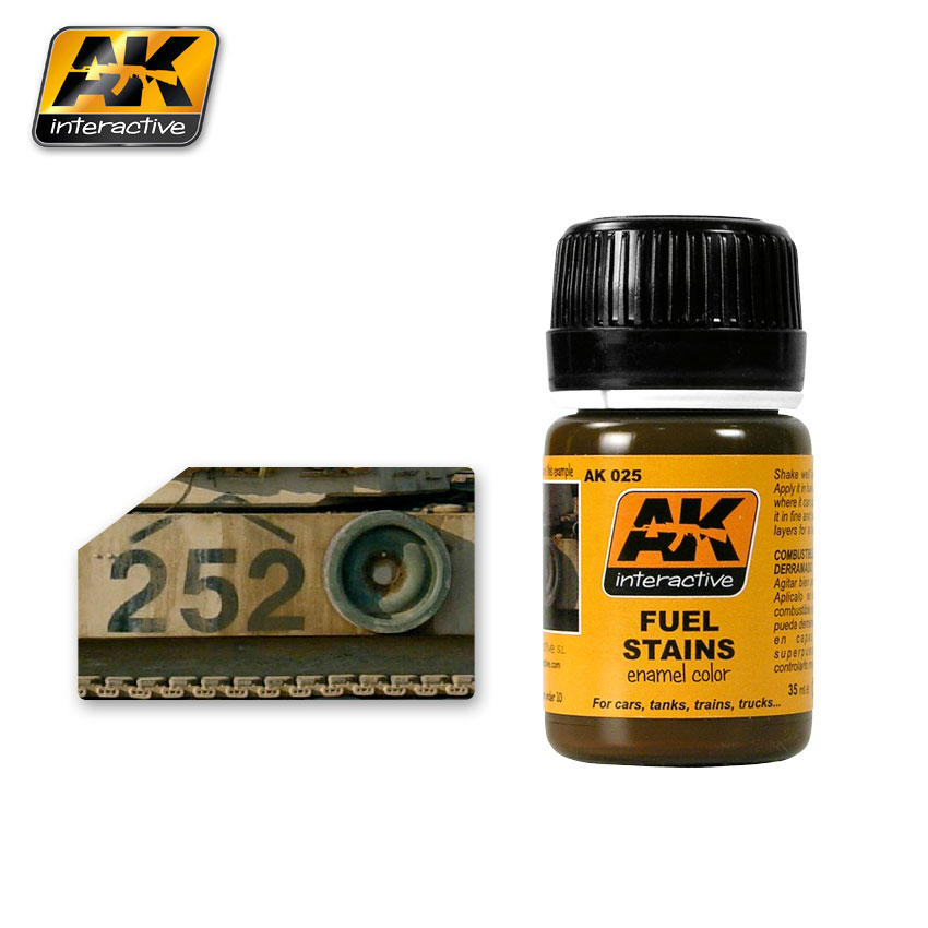 AK Interactive 25 - Fuel Stains -  Enamel Paint - 35ml Bottle