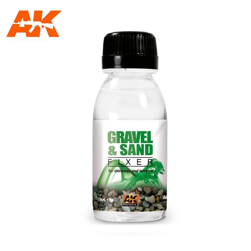AK Interactive 118 Gravel and Sand Fixer Enamel 100ml 