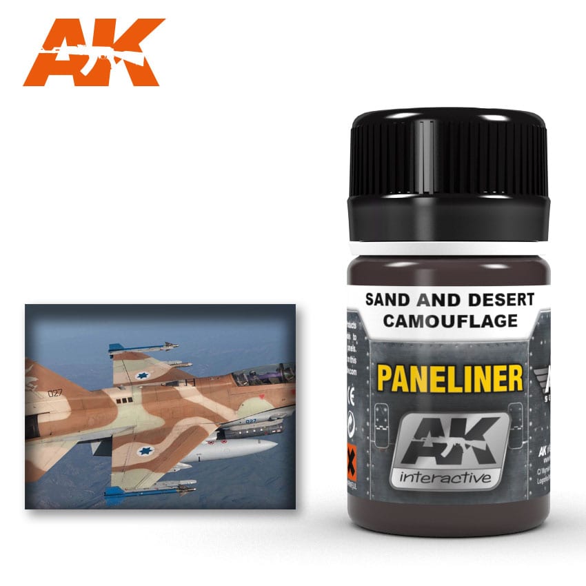 AK Interactive 2073 Air Series  Panel Liner Sane and Desert Camouflage  Enamel Paint 35ml
