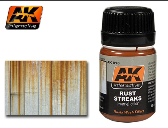 AK Interactive 13 - Rust Streaks Enamel Paint - 35ml Bottle