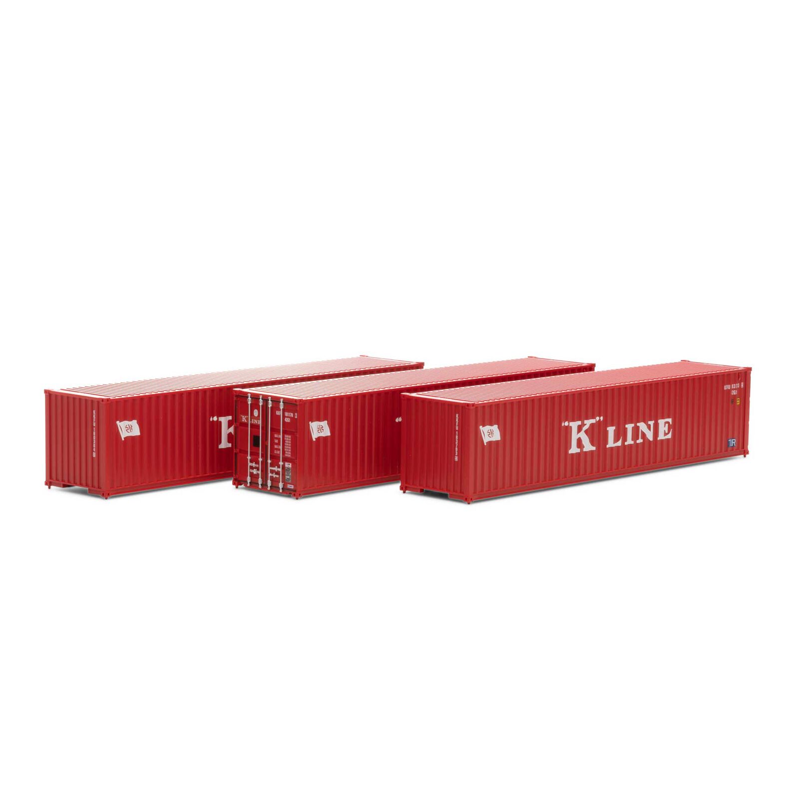 Athearn RTR 27054 - HO 40ft Corrugated LC Container - K-Line #2 (3pk)