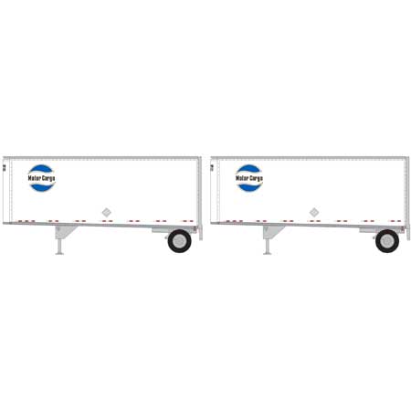 Athearn RTR 29042 - HO 28ft Trailers w/Dolly - Motor Cargo (2pk)