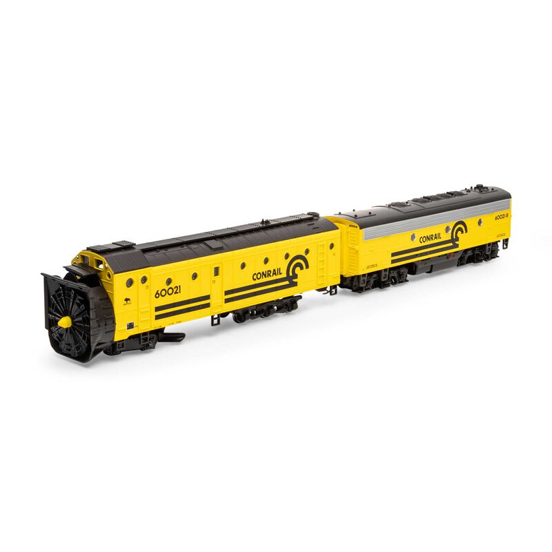 Athearn 93826 - HO Rotary Snowplow & F7B Locomotive - DCC Ready - Conrail CR #60021/#60021-B