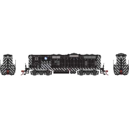 Athearn Genesis G82302 HO Scale - GP7B Diesel, Single Units, w/ DCC & Sound - ATSF Zebra Stripe #2792A