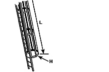 Plastruct 90431 - HO Ladder with Safety Cage (1pc)