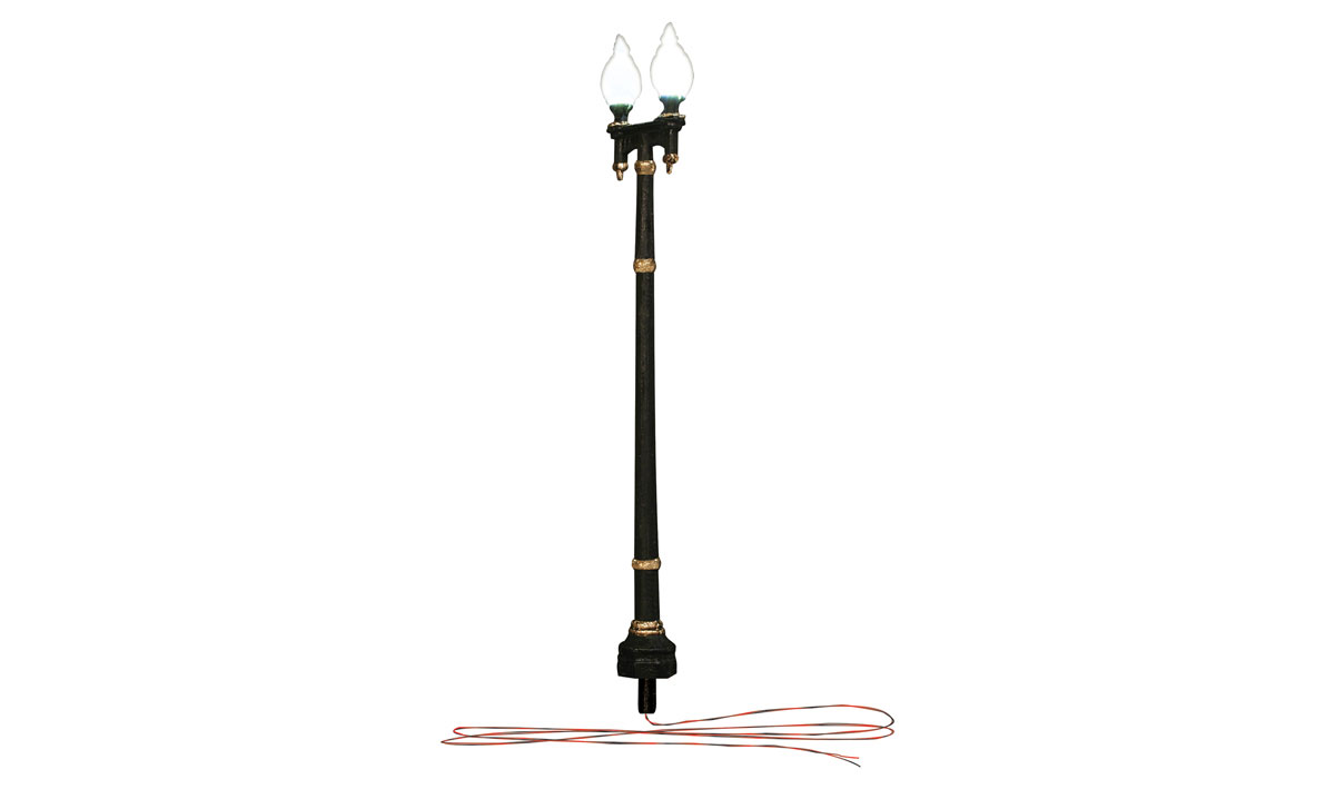 Woodland Scenics 5632 HO Scale - Double Lamp Post Street Lights - 3 sets - Just Plug Lighting System