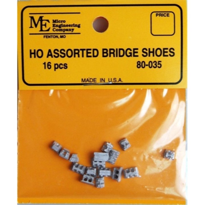Micro Engineering 80035 - HO Assorted Bridge Shoes (16pcs)