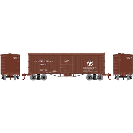 Athearn Roundhouse 1158 - HO 36ft Old-Time Wood Boxcar - New York, Ontario, & Western #5011