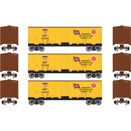 Athearn Roundhouse HO 2194 40ft Steel Reefer ART 3 Pack