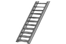 Plastruct 90441 N scale ABS 2 in Stair (2pcs pkg)